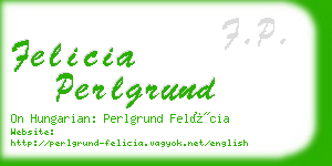 felicia perlgrund business card